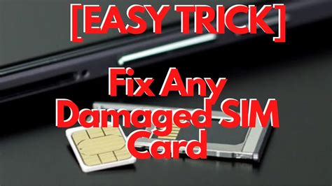 how to repair damaged sim card